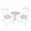 Romantisches 3-teiliges Bistro-Set aus Metall - Weiß - 3