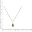 Anhänger mit Kette 925/- Sterling Silber glanz rhodiniert Peridot grün - 3