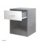 Nachtschrank 2er Set Thekla Beton/Weiß - 3