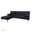 Ecksofa Miranda mit Bettfunktion Velvet Schwarz - 3