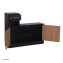 Garderobenpaneel mit Spiegel und Schuhschrank Dana Schwarz-Eiche mit Streifen - 3