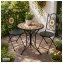 Gartenstuhl 2er-Set Metall Schwarz Kairo - 3