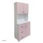 Badschrank Rosa Weiß - 3