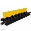 Kabelbrücke mit 2 Kabelkanälen Überfahrschutz 96 cm Gelb Schwarz - 3