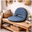 Bodensessel Rund Gestreift Blau Grün Verstellbar Indoor Outdoor bis 150 kg - 3