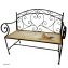 Gartenbank Celia Hahn Metallbank schwarz mit Motiv Sitzfläche 109 cm - 3