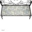 Gartenbank Celia Petunien Metallbank schwarz mit Motiv Sitzfläche 109 cm - 3