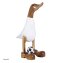 Dekoente Quakinho Ballfüßler aus Holz 25 cm Fußball Dekofigur - 3