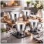 Becher Set silberfarben mit Henkel 250 ml Porzellan 2 Stück - 3