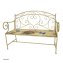 Gartenbank Flowers and Plants creme Metallbank mit Motiv Sitzfläche 109 cm - 3