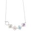 Kette 925 Sterling Silber rhodiniert Glänzend Quarz multi - 3
