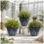 Blumentopf Nessa Feder Blau 3er-Set - 3
