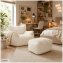 Loungesessel mit Hocker in Weiß - 3