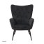 Ohrensessel Freya Velvet Schwarz - 3