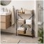 Elio, 3 Ablagen, Stahlgestell, MDF-Böden in Artisaneiche, Industrie-Look - 3