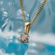 Anhänger 585/- Gelbgold glanz 1 Brill. 0,10 ct. braun - 3