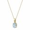 Anhänger mit Kette 375 Gelbgold Blautopas - 3