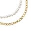 Collier Edelstahl/PVD gelb Perlen - 3