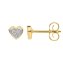 Ohrstecker 585/- Gelbgold bicolor 12 Brill. 0,052ct. Herz - 3