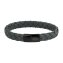 Armband Lederarmband geflochten anthrazit 21cm - 3