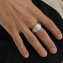 Ring 925 Sterling Silber matt rhodiniert edged - 3