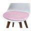 Esszimmerstuhl 2er Set Weiß mit Kunstledersitz Atlanta Rosa mit Ornament - 3