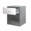 Nachtschrank 2er Set Thekla Beton/Weiß - 3