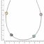 Halskette 925 Silber rhodiniert mit Zirkonia bunt - 3