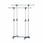 Höhenverstellbarer Kleiderständer mit Doppelstange Stabiler Garderobenständer auf Rollen - 3