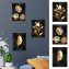 Wandbilder 3er Set Golden Leaves - 3