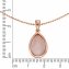 Halskette Silber 925 rosé-vergoldet 45/42cm lang mit echtem Rosenquarz Tropfen 15x10mm - 3