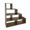 Stufenregal in Eiche Holzoptik Raumteiler Bücherregal 114 x 114 x 30 cm vielseitig einsetzba - 3