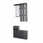 Garderobenpaneel mit Schuhschrank Thekla Beton - 3