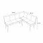 Eckbank 195 x 154 cm Mesilla Blaugrau kurzer Schenkel rechts - 3