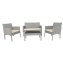 4-teiliges Polyrattan Lounge-Set mit Tisch Gartenmöbel Set Zita Grau - 3