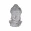 Buddhakopf Figur aus Zement in Grau matt Asiatische Dekoration für Innen und Außen - 3