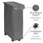 Wäschesammler Mod. Corno Prime Schwarz/Weiß, Wäschekorb, 43 l, mit Deckel - 3