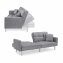 Schlafsofa Brigga Leinen Grau - 3