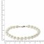 Armband Silber 925 rhodiniert mit weißen Perlen 6mm - 3