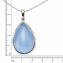 Anhänger mit Kette 925 Silber rhodiniert Quarz blau (beh.) - 3