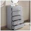 Sideboard Kenji 5 Schubladen Hochglanz Grau - 3