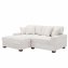 Couch mit Ottomane Links Xenia Beige - 3
