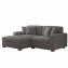 Couch mit Ottomane links Xenia Hellgrau - 3