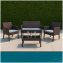 4-teiliges Polyrattan Lounge-Set mit Tisch Gartenmöbel Set Zita braun - 3