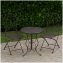 Bistroset aus Metall 3-teilig, detailreich verzier Klapptisch Ø 60 cm und 2 Klappstühle - 3