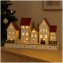 LED Holz Weihnachtsdorf mit Wintermotiv Batteriebetrieben - 3