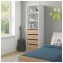 Schrank mit 4 Schubladen und 3 offenen Fächern Weiß/Artisaneiche - 3