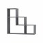 Modernes Wandregal Betonfarben Stufenform Regal 61 x 56 x 17 cm - 3