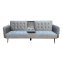 Couch mit Becherhalter und Bettfunktion Velvet Grau - 3