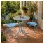 Gartenstuhl 2er-Set Metall Türkis Tunis - 3